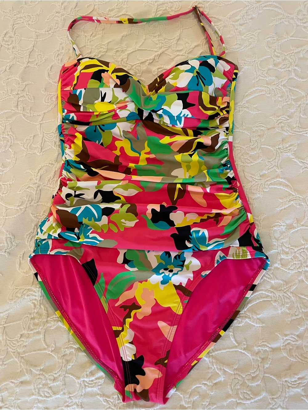 Anne Cole Cabana Party Twist Front Shirred Swimsuit
